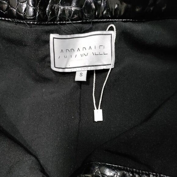 Apparalel Black Croc Vegan Modesty Leather Goth Swing Mini Skirt S - Picture 8 of 11